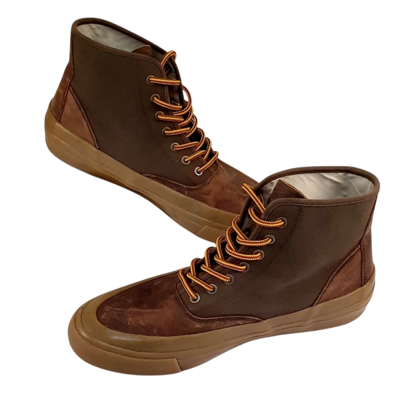 Men's SEAVEES Brown Mammoth Boot Sneaker Rugged Oil Leather Size 12 - Picture 2 of 5